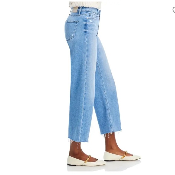 PAIGE Anessa Ankle Length Wide Leg Jeans Size 31 Helena - Picture 13 of 16